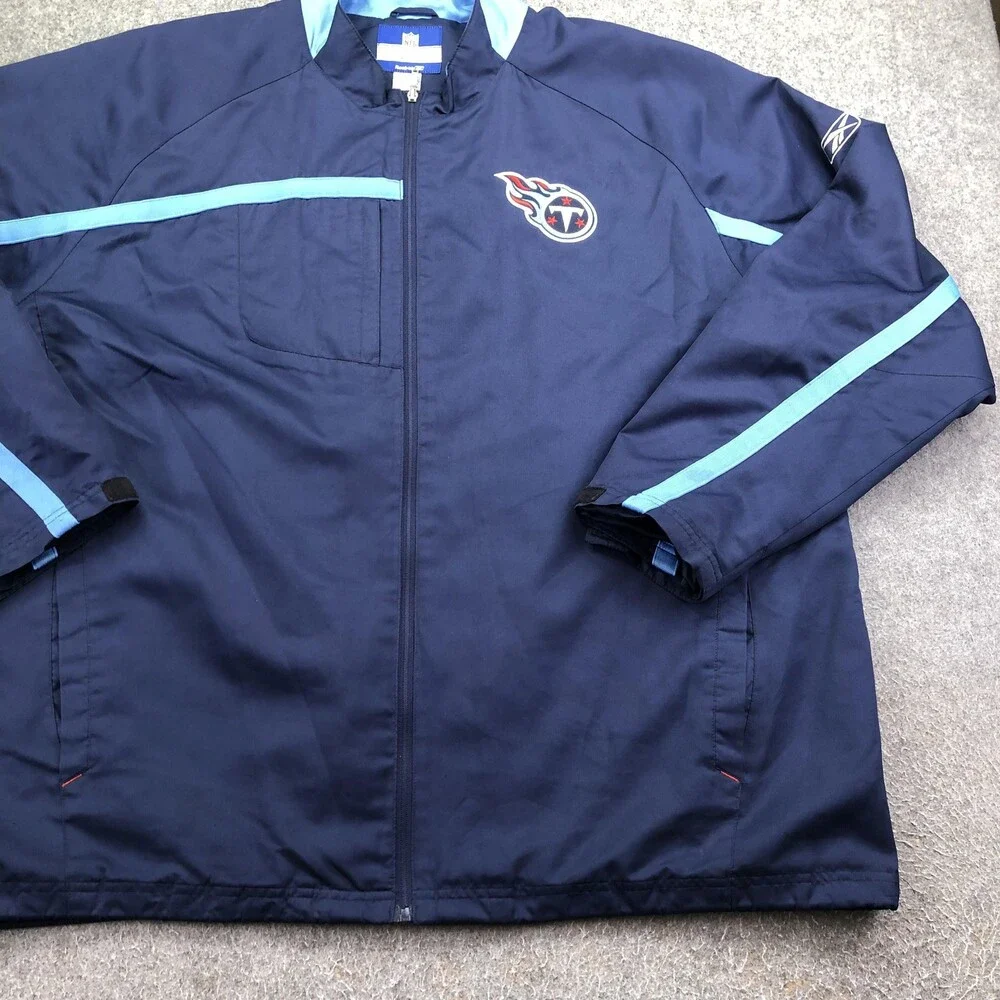 Tennessee Titans Jacket Mens 3XL Blue NFL Football Reebok On Field Full Zip